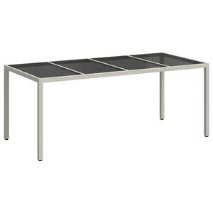 vidaXL Tavolo da Giardino Bianco 190 x 90 x 75 cm polyrattan