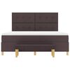vidaXL Letto a molle con materasso Marrone scuro 180 x 200 cm Tessuto