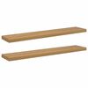 vidaXL Scaffale da parete 2 pz Marrone 120 x 23,5 x 3,8 cm