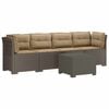 vidaXL Divano da Giardino a 4 Posti con Cuscini in Stile Rattan PP
