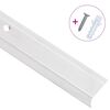 vidaXL Profili a L per Gradini 15 pz in Alluminio 90 cm Argento