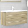 vidaXL Mobile Lavabo Rovere Sonoma 100x38,5x48 cm in Legno Multistrato