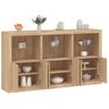 vidaXL Credenza con Luci LED Rovere Sonoma 181,5x37x100 cm