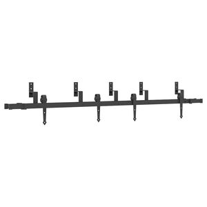 vidaXL Kit di Binari per Porte Scorrevoli 213,5 cm Acciaio Nero