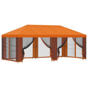 vidaXL Gazebo con pareti laterali 6 x 3 m Arancione