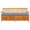 vidaXL Cassapanca con Cuscino 170 cm in Legno Massello di Acacia
