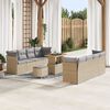 vidaXL Set Divano da Giardino con cuscino 11 pcs beige e grigio chiaro