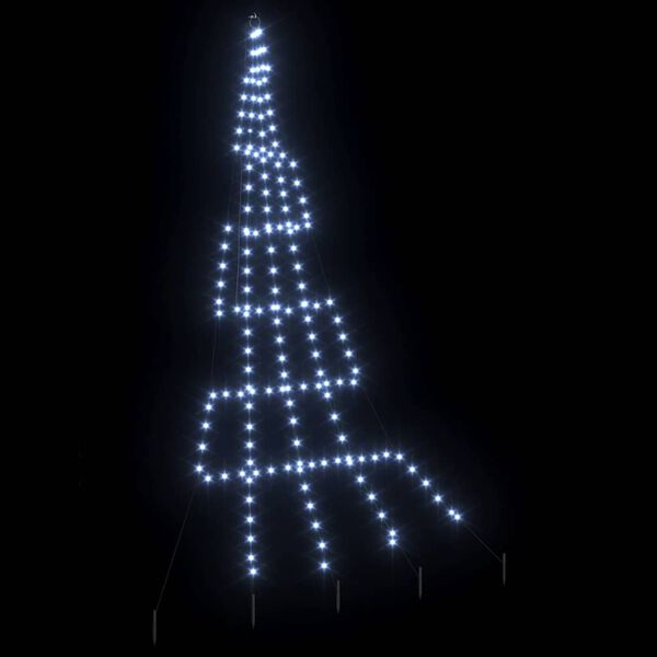 vidaXL Albero di Natale LED con picchetti per il terreno 306 cm