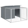 vidaXL Cuccia per cani con recinto antracite 153x194x110 cm in acciaio zincato