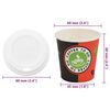 vidaXL Tazze da Caffè in Carta con Coperchi 1000 pz 4oz 120 ml