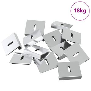 vidaXL Supporto per Specchio 340 Nichel 35 x 30 x 8,3 mm Acciaio