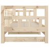 vidaXL Dormeuse Estraibile in Legno Massello di Pino 2x(90x190) cm