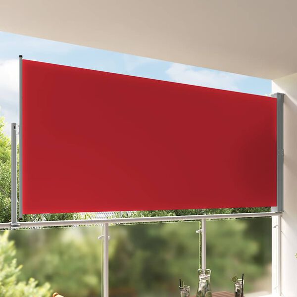 vidaXL Tenda Laterale Retrattile per Patio 160x300 cm Rossa