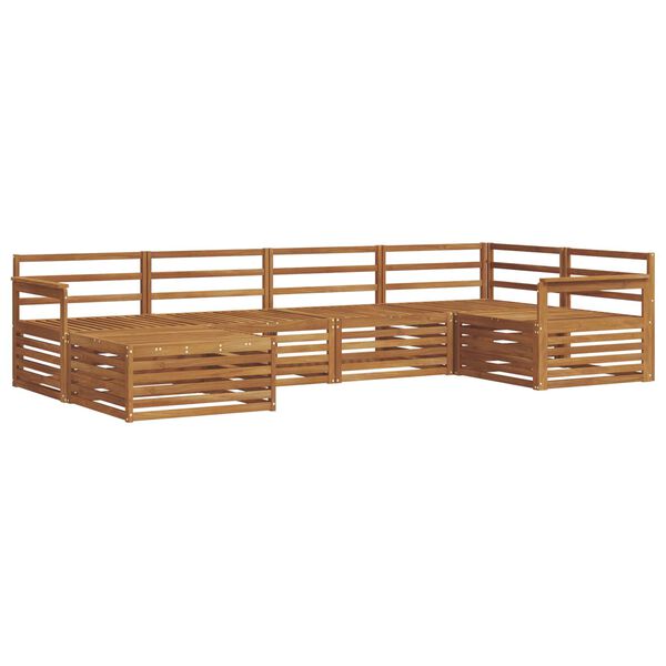 vidaXL Set di divani da esterno 6 pcs Naturale