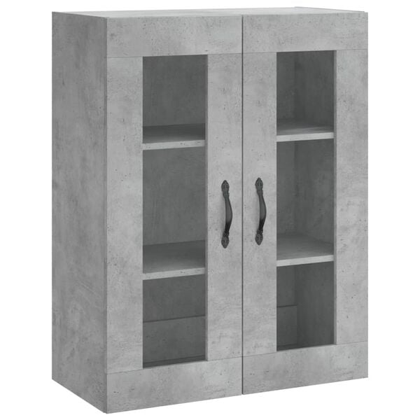 vidaXL Mobile a Parete Grigio Cemento 69,5x34x90 cm Legno Multistrato