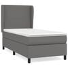 vidaXL Giroletto a Molle con Materasso Grgio 80x200 cm in Similpelle