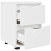 vidaXL Comodino Bianco 30,5 x 30 x 43 cm Legno multistrato