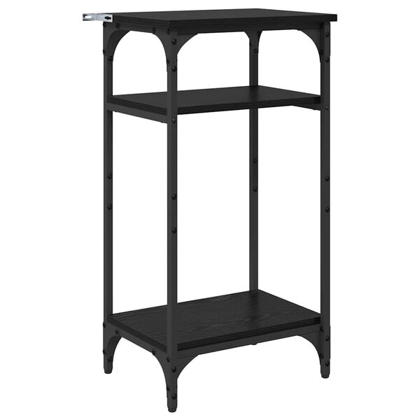 vidaXL Tavolo laterale Rovere Nero 40 x 30 x 75 cm Legno multistrato