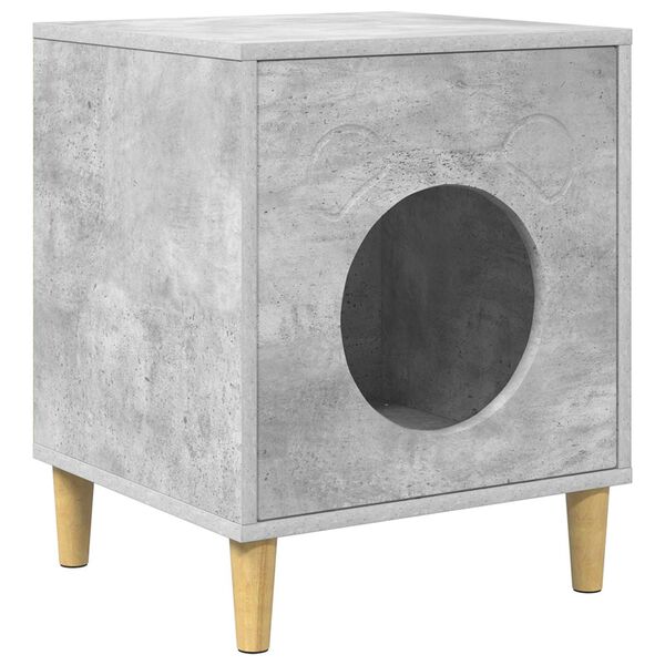 vidaXL Casa per Gatti Calcestruzzo 42,5 x 40 x 53 cm Legno multistrato