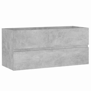 vidaXL Mobile Lavabo Grigio Cemento 100x38,5x45cm in Legno Multistrato