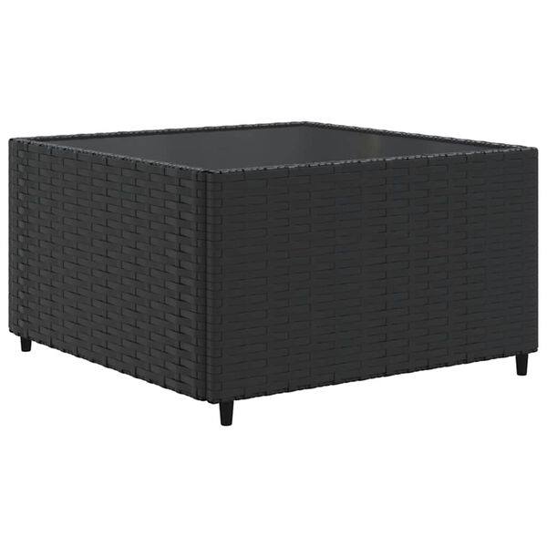 vidaXL Set Divani da Giardino 5 pz con Cuscini Nero in Polyrattan