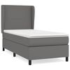 vidaXL Giroletto a Molle con Materasso Grigio 90x190 cm in Similpelle