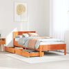 vidaXL Letto senza Materasso Marrone Cera 90x200 cm Legno di Pino