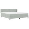 vidaXL Letto a molle con materasso Grigio chiaro 180 x 200 cm Velluto