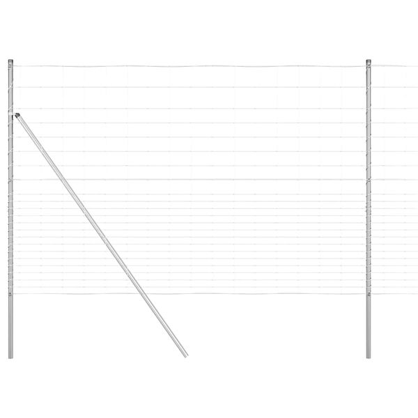 vidaXL Palo della recinzione Zincato 25 x 1,6 m Acciaio