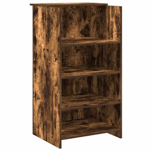 vidaXL Banco Reception Rovere Fumo 55x50x103,5 cm in Legno Multistrato