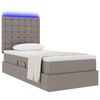 vidaXL Letto con contenitore e LED Talpa 90 x 190 cm Poliestere