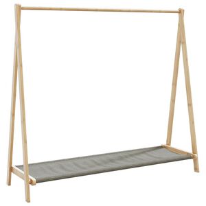 vidaXL Appendiabiti con Ripiani 106x34x102 cm in Bamb&ugrave;