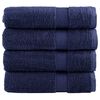 vidaXL Asciugamani Premium SOLUND 4 pz Blu Navy 50x100 cm 600 g/m&sup2;