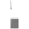 vidaXL Set Mobili da Bagno Grigio Lucido in Legno Multistrato