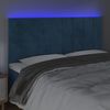 vidaXL Testiera a LED Blu Scuro 200x5x118/128 cm in Velluto