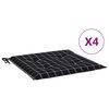 vidaXL Cuscini per Sedia 4 pz Motivo a Quadri Nero 50x50x3cm Tessuto