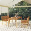 vidaXL Set da Pranzo per Giardino 3 pz in Legno Massello di Teak