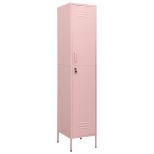 vidaXL Armadio Rosa 35x46x180 cm in Acciaio