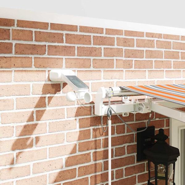 vidaXL Tenda Retrattile Multicolore 400 &times; 300 cm Poliestere e Metallo