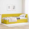 vidaXL Cornice del letto ad angolo Giallo 90 cm x 200 cm Velluto