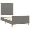 vidaXL Giroletto senza Materasso Grigio Scuro 90x190 cm Tessuto