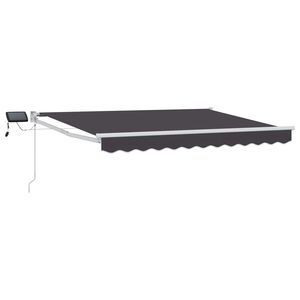 vidaXL Tenda retrattile manuale con LED Antracite e Bianco 3,5 x 2 m