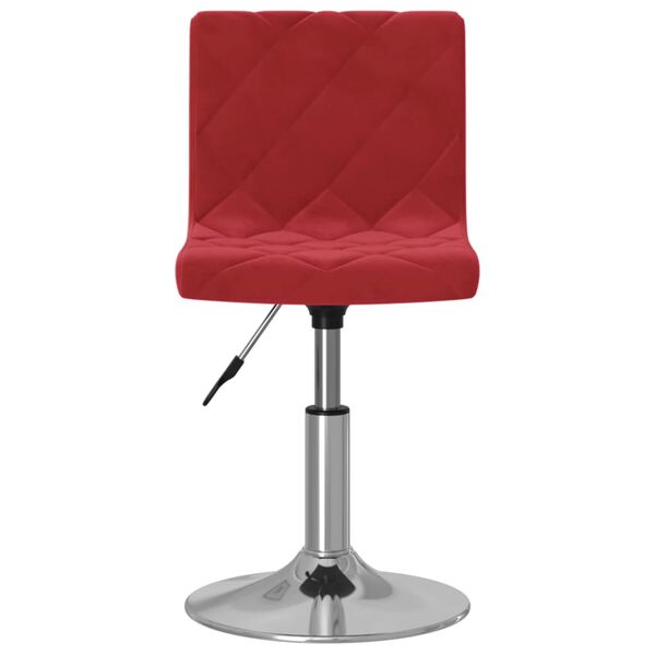 vidaXL Sgabello da Bar Rosso Vino in Velluto