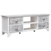 vidaXL Mobile Porta TV Bianco e Grigio 108x30x40 cm Legno di Paulownia