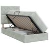 vidaXL Letto con contenitore e materasso Grigio Chiaro 90 x 190 cm