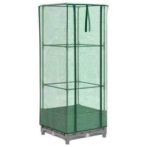 vidaXL Letto Rialzato con Copertura Serra Effetto Rattan 40x40x123 cm
