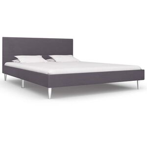 vidaXL Giroletto senza Materasso Grigio 135x190 cm in Tessuto