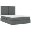 vidaXL Letto con contenitore e materasso Grigio scuro 140 x 190 cm