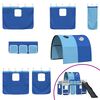 vidaXL Struttura del letto loft per bambini Bianco e Blu 99,5 x 190 cm