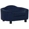 vidaXL Divano per Cani Blu 67x47x36 cm in Peluche